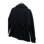 Paper Dolls Paper Doll Womens Large Wool Pea Coat Double Breasted Notched Collar Lined Black Photo 10