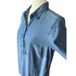 J Jill Denim Collared Tunic Shirt Womens Size S 100% Lyocell Casual Fall Pockets Blue Photo 1