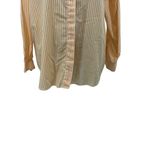 Diane Von Furstenberg  Vintage Golden Yellow Orange Stripe Button Up Plus Size 18 Photo 3