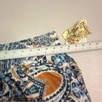 One World  Blue and Orange Paisley Pants Photo 1