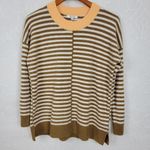 Madewell  Womens Sweater Small Brown Stripe Wool Blend Play Smithe Pullover Photo 8