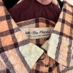 We The Free  Cream and Tan Plaid Button-Down Shirt Photo 2