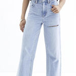 PacSun Nora Light Indigo Ripped Cropped Wide Leg Jeans NWT Size 29 Photo 0