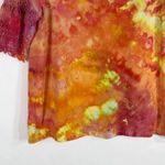 Loft  Size Small Top Blouse Tie Dye Sunset Sensations‎ Orange Yellow Pink 787 Photo 8