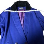 Vintage Portrait 100% Pure Wool Royal Blue Double Photo 11