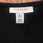 Topshop  Long Sleeve Square Neck Belted Jersey Ribbed Midi Dress in‎ Black Size 4 Photo 11