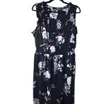 Xhilaration Women's Black Floral Print Jumpsuit XL Sleeveless Cropped Lightweight Romantic Photo 12