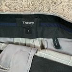 Theory NWOT  Women Gray White Plaid Treeca 2R Cyrus Grid Wool Dress Pants Size 6 Photo 1