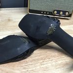 H Halston Women's 9 Black Vegan Leather Slip Photo 4