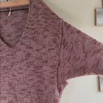 Free People  M Sweater Pullover Alpaca Mohair Blend V-Neck Purple Knit Long sleev Photo 4