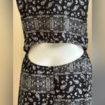 Shosho  NWT SUMMER SKATER DRESS Black & White Paisley Design Cut Out Back SZ XL Photo 4