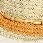 Panama Jack  Womens Beaded Brim One Size Paper Braid Hat Photo 1