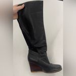 UGG Australia Ravenna Sheepskin Leather Knee High Wedge Boots in Black - Size 9 Photo 3