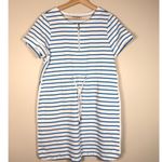 Tommy Bahama Womens Striped Quarter Zip Short Sleeve Drawstring Shirt Dress M Photo 1