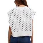 Free People  White and Black Knit Vest nwt Photo 1