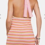 Princess Polly Crochet Tie Up Dress Pink Orange  Photo 1