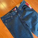 Merona NWT Polka Dot Mid-Waist Straight-Hip Blue Jeans Photo 2