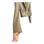 Bagatelle  New York Tan Faux Leather Cropped Blazer Jacket // Size Medium Photo 3