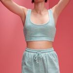 ZARA Sage Green Terry cloth Cropped Top Photo 2
