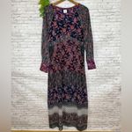 CAbi  Festive Dress Retro Flower Maxi Long Sleeve Photo 6