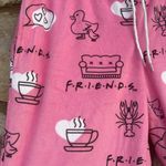 Friends pink velour pajama lounge pants size medium 8/10 Photo 3