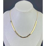 Boutique NEW Women's Solid 18k Gold Plated Square Bead Snake Chain Necklace 16-18"‎ Photo 1
