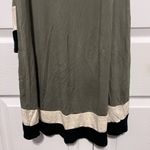 Olive & Oak  green sleeveless dress with beige and black uneven hem sma… Photo 3