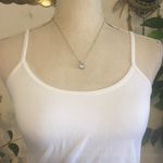 Vintage 80s round CZ silver plated chain necklace Photo 2
