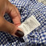 Joie ‎ Blue And White Gingham Paper-bag Wide Leg Pants Belted Size Medium Photo 7