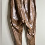 Pretty Little Thing faux leather pants brown size 10 Photo 8