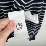 Marella Sport Striped Cotton Knit Sweater Large Navy Nautical Coastal Pullover Blue Photo 7