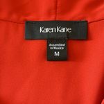 Karen Kane  Rust Red‎ Sleeveless Draped Neck Tie Asymmetrical Hem Blouse Medium Photo 3