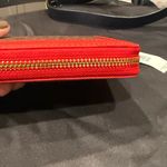 DKNY Zip Around Red Classic Logo Leather Wallet Photo 5