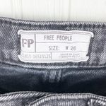 Free People  Wales Wide Leg Jean Black Cotton Denim High Waisted Women's Size 26 Photo 7