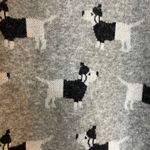 Kate Spade Gray Sweater with Black and White Dog Pattern Photo 2