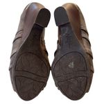 Maya Leather Genesis Open Toe Wedge Booties Grey Taupe Size 10 Wide Width Photo 6