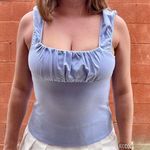 Forever 21 Baby Blue Milkmaid Low Cut Tank Top Photo 0