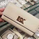 Michael Kors Light Sand Mimi Large Flap Wallet Photo 1