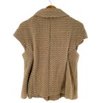 Marni Neutral Beige Woven Metallic Cap Sleeve Cardigan Jacket Size 42 Tan Photo 3