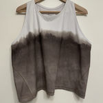 Athleta Shanti Watercolor Stripe Crop Tank Top Women 3X Active Brown White Photo 0