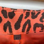 LF Carmar Titania Orange Black Leopard Print Denim Shorts Women's Size 27 NWT Photo 4