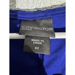 Covington  Woman 3X Royal Blue Crochet Lace Tunic Blouse Photo 4