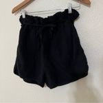 Splendid  Ruby black crinkle cotton high rise paper bag shorts S Photo 0