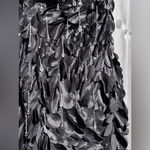 ASOS LUXE 3D floral ruffle bandeau mini dress with embellished drop pearls NWT Photo 6