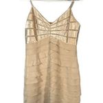 Eliza J Nude Tiered Sleeveless Cocktail Mini Dress Women Sz 6P Photo 0