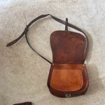 None Vintage Brown structured Leather Bag crossbody or shoulder Photo 1