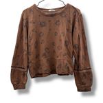 Splendid Corinna Leopard Print Sweatshirt Women’s Size Small Brown Long Sleeve Photo 1