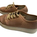 Oasis Society Perforated Lace Up Sneakers Women's Size 7.5 Blush Shoes Fashion Pink Photo 0