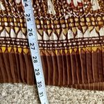 Alfred Dunner 🦋  Brown Flower Maxi Skirt 12P Vintage Drawstring Waist Photo 5