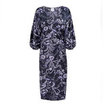 MISA Los Angeles Sylvia Floral Indigo Vines Wrap Midi Dress Size XS NWT Photo 2